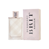 Burberry Brit Sheer perfume bottle and packaging on a white background