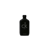 Black bottle of Calvin Klein cologne on a white background