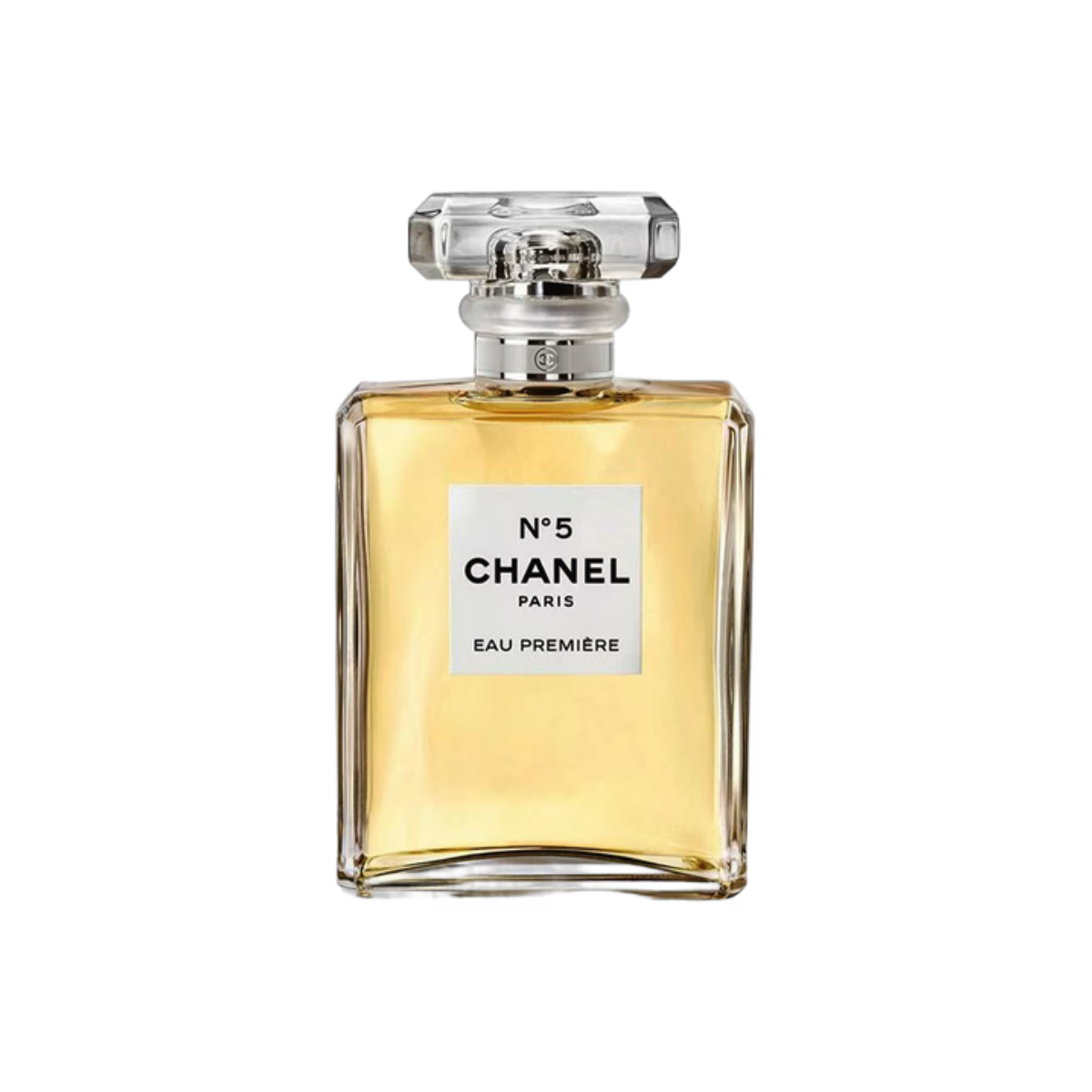 Chanel No. 5 Eau Premiere perfume bottle on a white background