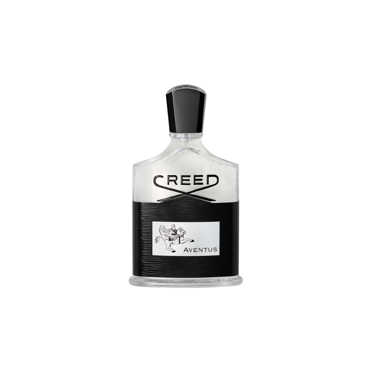 Creed Aventus perfume bottle on a white background