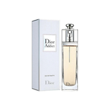 Dior Addict perfume bottle and packaging on a white background
