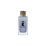 Dolce & Gabbana K perfume bottle on a white background