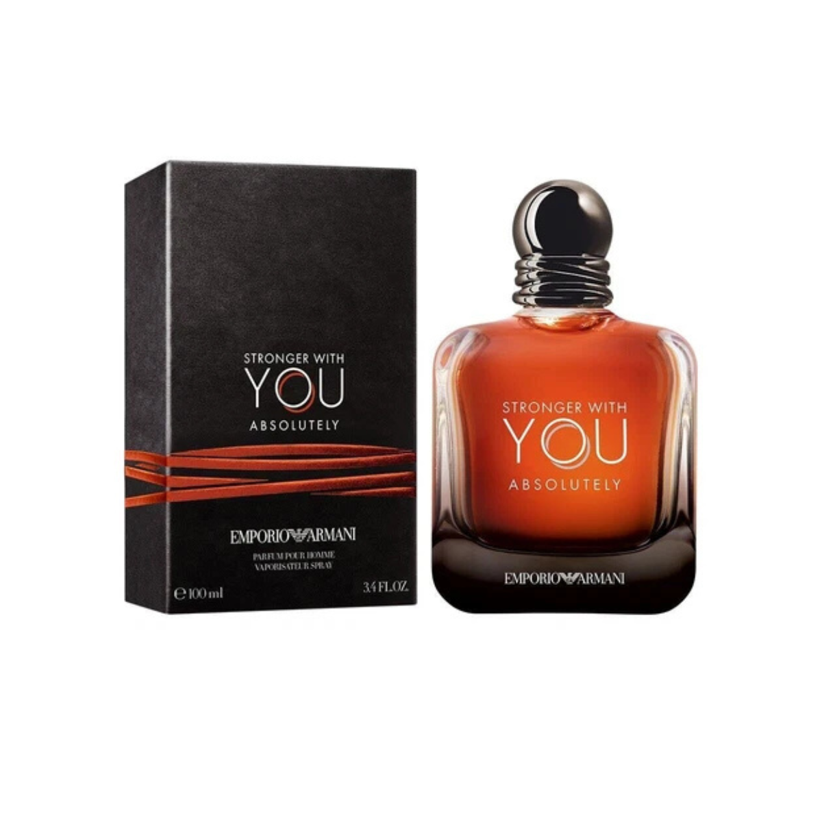 Emporio Armani perfume bottle and packaging on a white background