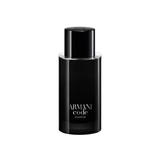 Black Armani Code perfume bottle on a white background