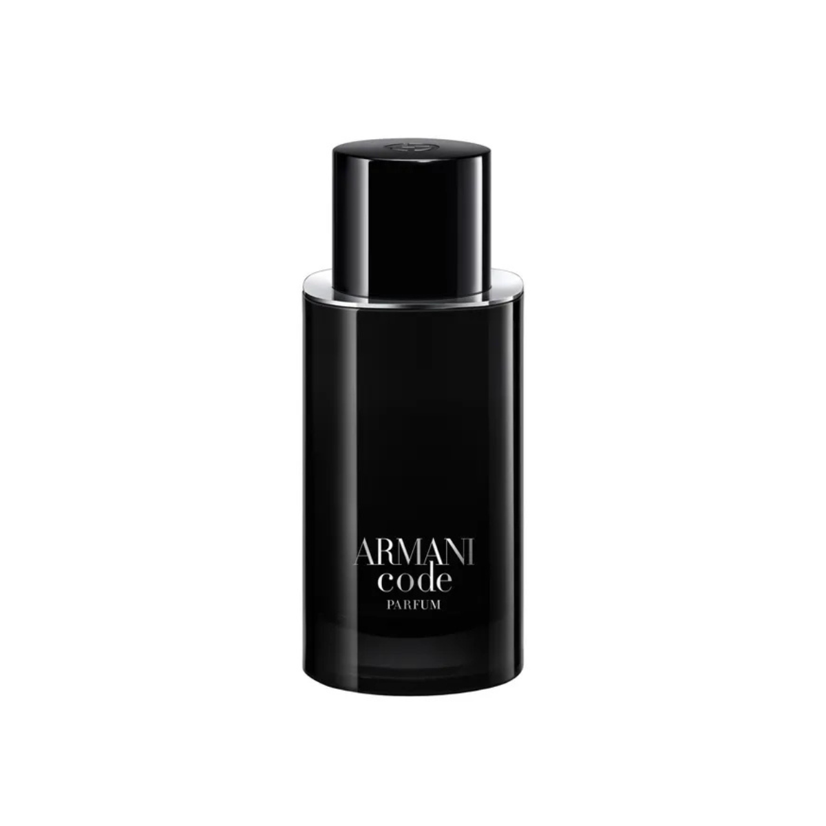 Black Armani Code perfume bottle on a white background