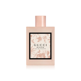 Gucci Bloom perfume bottle on a white background