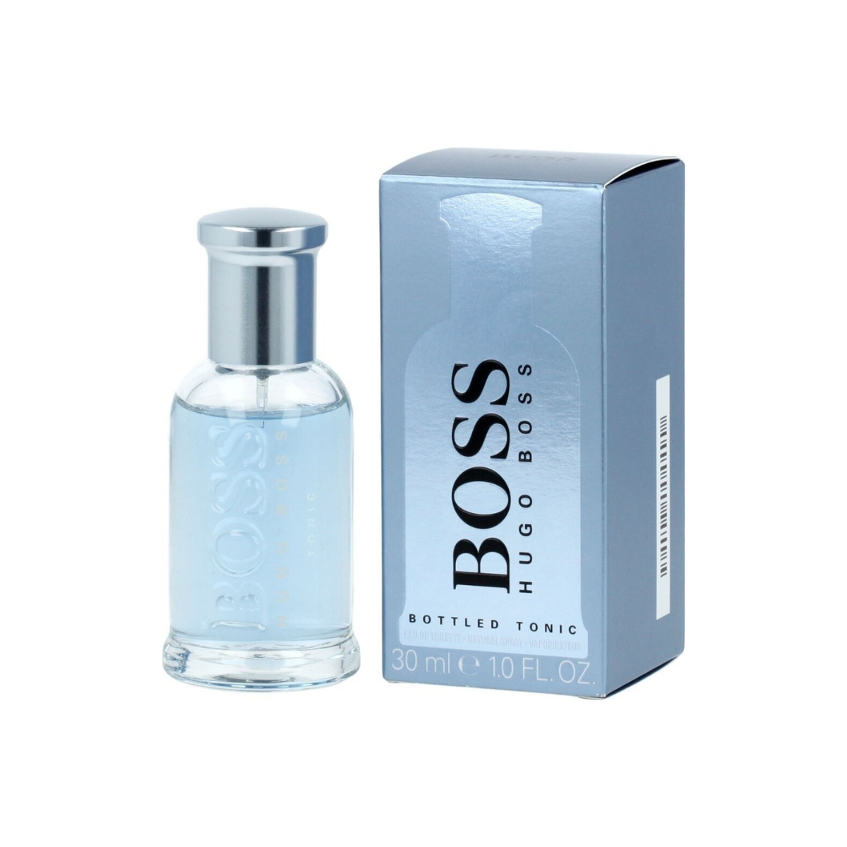 Hugo Boss Bottled Tonic perfume bottle and packaging on a white background