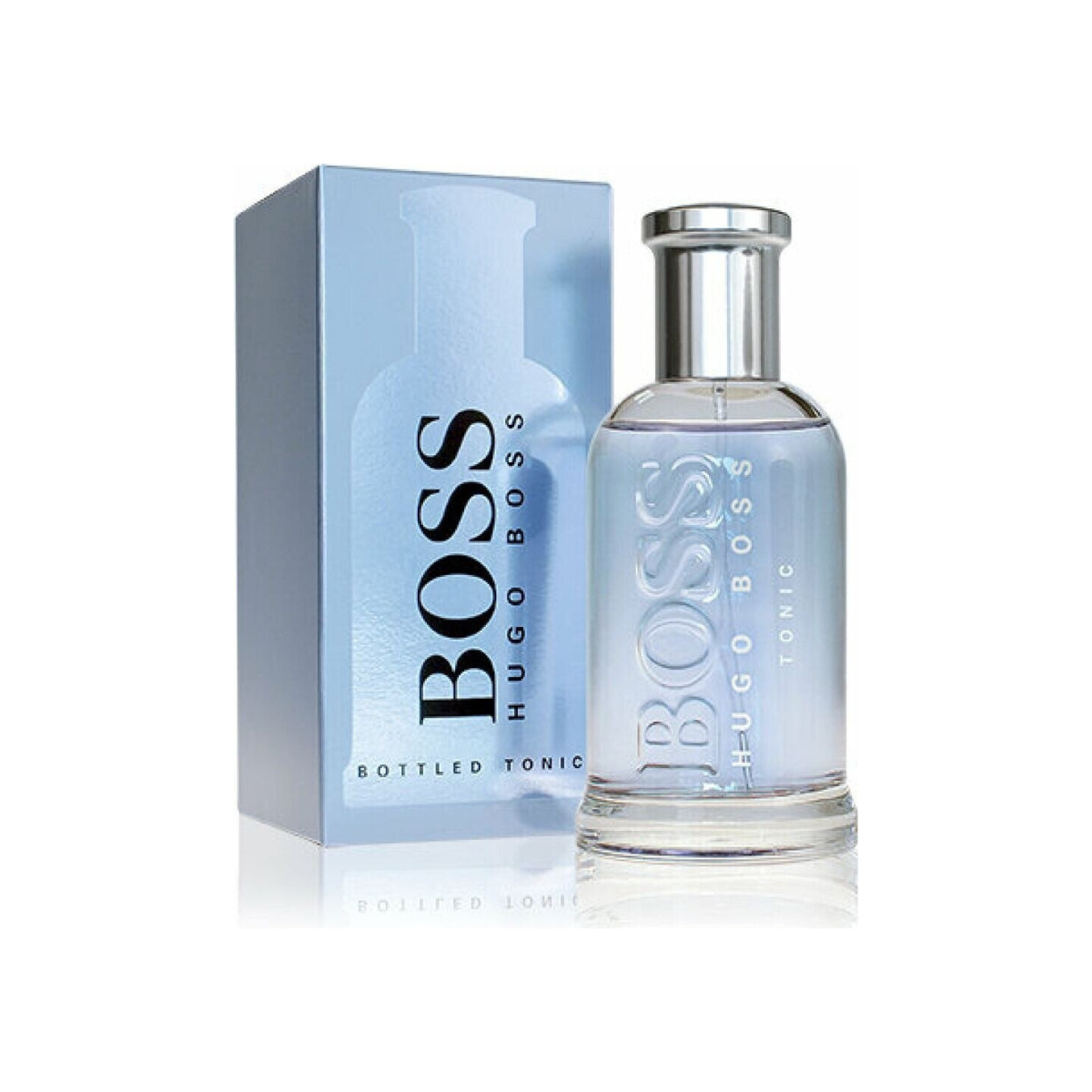 Hugo Boss Bottled Tonic perfume bottle and packaging on a white background