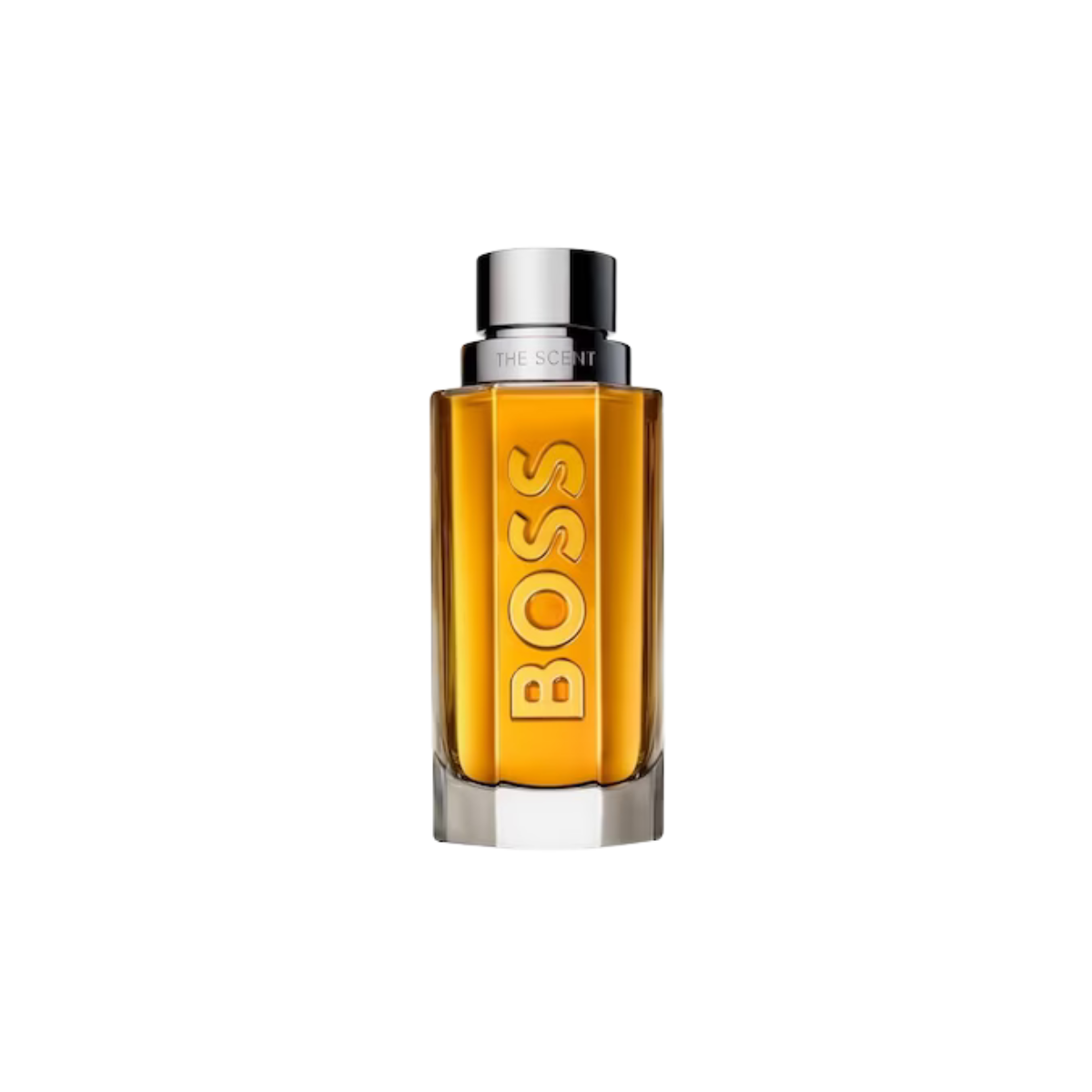 BOSS perfume bottle on a white background