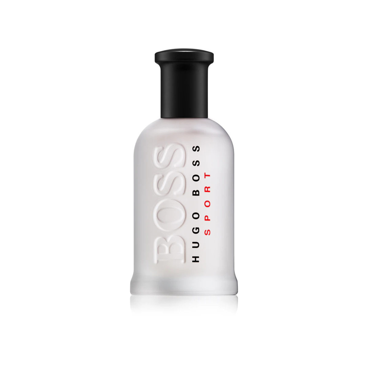 Hugo Boss Sport perfume bottle on a white background