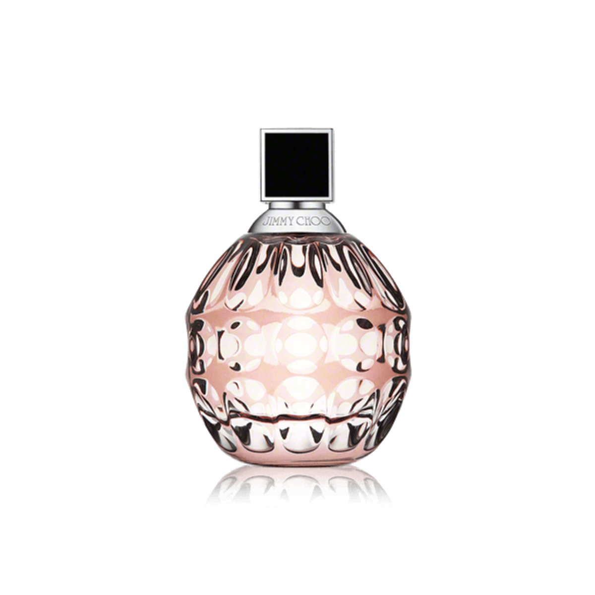 Perfume bottle with decorative design on a white background