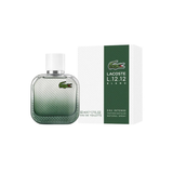 Lacoste perfume bottle and packaging on a white background