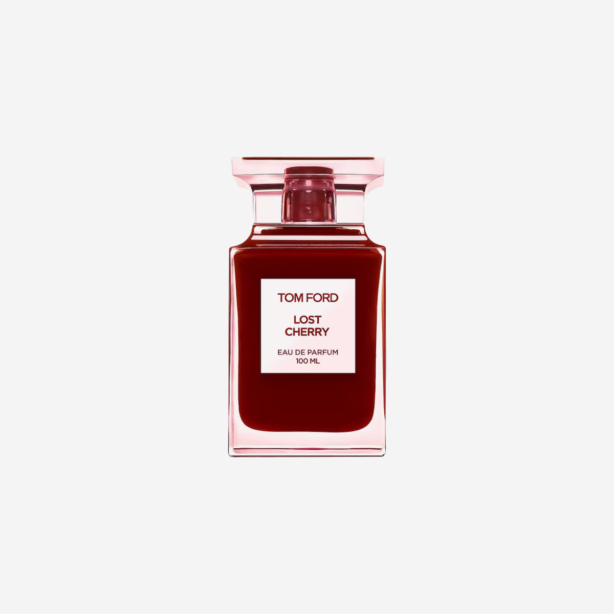 Tom Ford Lost Cherry perfume bottle on a white background