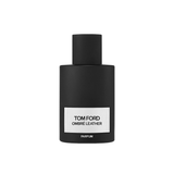 Black Tom Ford Ombre Leather perfume bottle on a white background