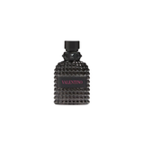Valentino black perfume bottle on a white background