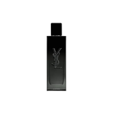Black YSL perfume bottle on a white background